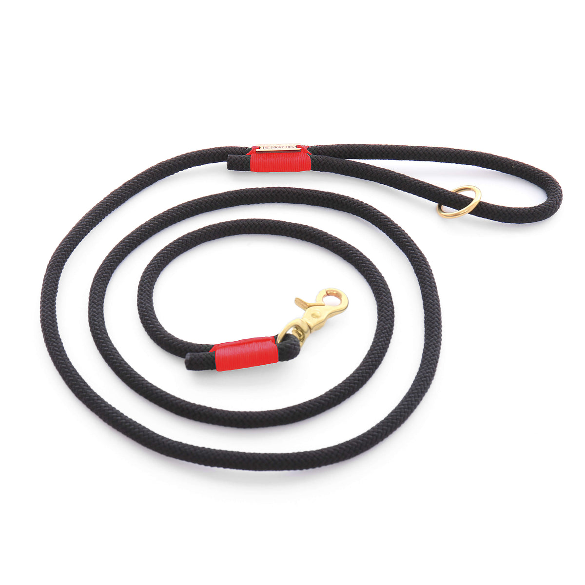 Climbing Rope Leash (Black &amp; Red) - Foggy Dog