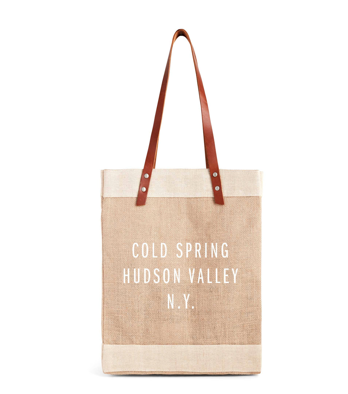 Cold Spring Market Bag with 12&quot; Leather Handles - Apolis
